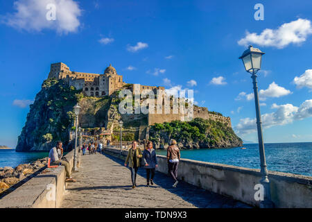 Aragonerburg, château Aragonais, Insel Ischia, Italie Banque D'Images