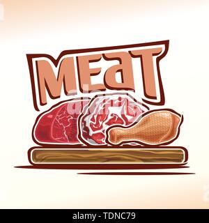 Logo Vector pour la viande Illustration de Vecteur