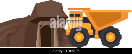 Machines véhicule minier weda isolés Illustration de Vecteur