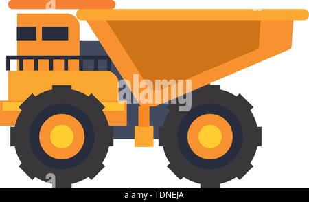 Machines véhicule minier weda isolés Illustration de Vecteur