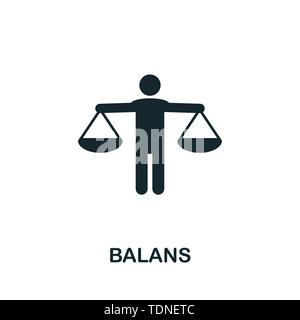 Symbole d'icône Balans. Signe créatif de la collection d'icônes de pleine conscience. Icône de balans plats remplis pour ordinateur et mobile Banque D'Images