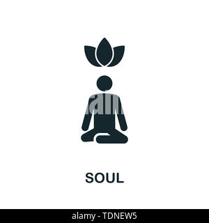 Symbole d'icône Soul. Signe créatif de la collection d'icônes de pleine conscience. Icône Soul plate remplie pour ordinateur et mobile Banque D'Images