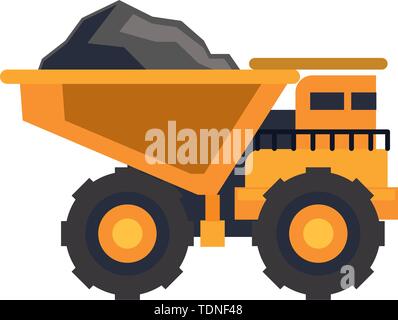 Machines véhicule minier weda isolés Illustration de Vecteur