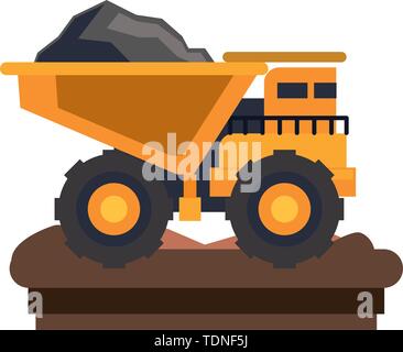 Machines véhicule minier weda isolés Illustration de Vecteur