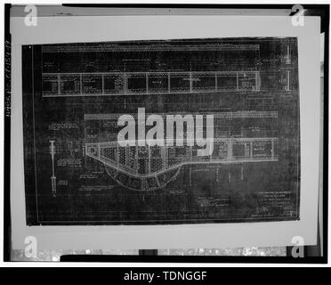 Photocopie de l'original du dessin par Strauss Bascule Bridge Company, 1916, feuille 8 de 20 (d'origine en possession de la ville de Bridgeport, Département des travaux publics) POUTRE À BASCULE - East Washington Avenue Bridge, enjambant la rivière Pequonnock à East Washington Avenue, Bridgeport, comté de Fairfield, CT Banque D'Images