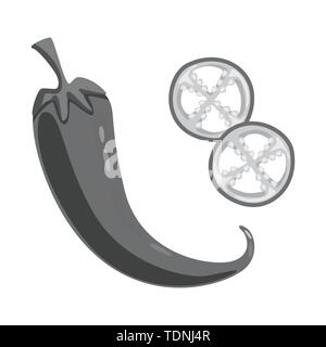 Illustration Vecteur de poivre et piment d'un logo. Collection de poivre et de vecteur pour l'icône rouge stock. Illustration de Vecteur