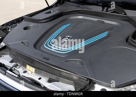 OSLO, Norvège, mai 2019 : Mercedes-Benz EV EQC test drive day le 13 mai 2019 en Norvège. Banque D'Images