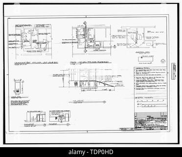 Photocopie de dessin (c'est toujours une 8 x 10 copie d'un négatif 8 x 10 ; 1987 original le dessin architectural situé dans le bâtiment n° 458, NAS Pensacola, Floride) rénover, Tête-de-chaussée du bâtiment N° 1, PLAN D'ÉTAGE, section, l'altitude, la fiche 1 sur 2 - U.S. Naval Air Station, navire atelier de menuiserie, 368, avenue du Sud, Pensacola Escambia Comté, FL Banque D'Images