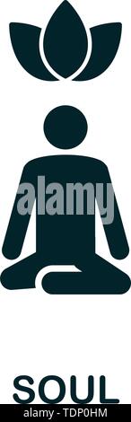 Symbole d'icône Soul. Signe créatif de la collection d'icônes de pleine conscience. Icône Soul plate remplie pour ordinateur et mobile Illustration de Vecteur