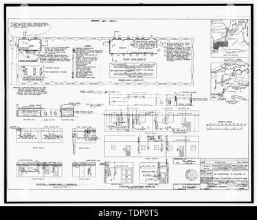 Photocopie de dessin (c'est toujours une 8et 10x-148 ; ET-148 ; copie d'une de 8 et 10x-148 ; ET-148 ; négatif ; 1962 dessin architectural original situé au bâtiment n° 458, NAS Pensacola, Floride) Climatisation dans le bâtiment n° 27, plan, élévations et environs carte, fiche 1 sur 4 - U.S. Naval Air Station, charbon, 499 South Avenue, Pensacola, FL, Escambia Comté Banque D'Images