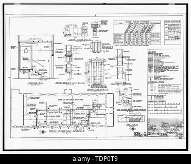 Photocopie de dessin (c'est toujours une 8et 10x-148 ; ET-148 ; copie d'une de 8 et 10x-148 ; ET-148 ; négatif ; 1971 le dessin architectural original situé au bâtiment n° 458, NAS Pensacola, Floride) modifications au bâtiment n° 27, les vêtements et les petits magasins, plans, coupes et détails, feuille 1 de 2 - U.S. Naval Air Station, charbon, 499 South Avenue, Pensacola, FL, Escambia Comté Banque D'Images