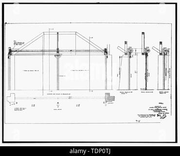 Photocopie de dessin (c'est toujours une 8et 10x-148 ; ET-148 ; copie d'une de 8 et 10x-148 ; ET-148 ; négatif ; microfilm de ca.1915 le dessin architectural situé à NARA) Détails de Kinnear laminage de l'acier pour les portes de la station aéronautique de la marine américaine le bâtiment n° 27 - U.S. Naval Air Station, charbon, 499 South Avenue, Pensacola, FL, Escambia Comté Banque D'Images