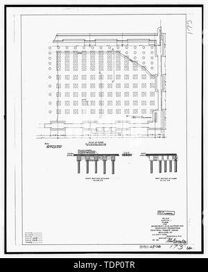 Photocopie de dessin (cette photo est et 8' x10' copie d'un 8' x 10' ; négatif original 1907 dessin architectural situé dans le bâtiment n° 458, NAS Pensacola, Floride) Plan montrant pour plancher sous-sol et l'appui aux fondations de machines, le pouvoir central house bâtiment n° 47 - U.S. Naval Air Station, Centrale électrique, 328, avenue du Sud, Pensacola Escambia Comté, FL Banque D'Images