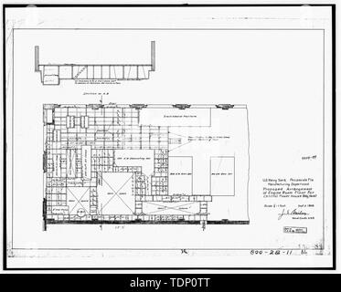 Photocopie de dessin (cette photo est et 8' x10' copie d'un 8' x 10' ; négatif original 1909 dessin architectural situé dans le bâtiment n° 458, NAS Pensacola, Floride) Projet d'arrangement de marbre de la salle des machines pour le pouvoir central house bâtiment n° 47 - U.S. Naval Air Station, Centrale électrique, 328, avenue du Sud, Pensacola Escambia Comté, FL Banque D'Images