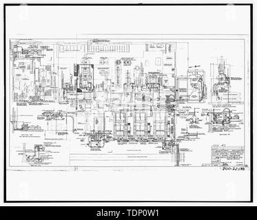 Photocopie de dessin (cette photo est et 8' x10' copie d'un 8' x 10' ; négatif original 1931 dessin architectural situé dans le bâtiment n° 458, NAS Pensacola, Floride) Central power plant, généraux d'installation montrant dans les chaudières et les salles des machines, feuillet 1 de 6 - U.S. Naval Air Station, Centrale électrique, 328, avenue du Sud, Pensacola Escambia Comté, FL Banque D'Images