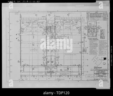 Photocopie de dessin. Complexe de lancement 39. La NASA, John F. Kennedy Space Center, en Floride. Numéro de fichier Urbahn-Roberts Seelye-Moran, 203-100-, Octobre, 1963. Étage 3 LCC, NIVEAU 38et146;-0et-148 ;, salon et-147;Rand-148 ;. Feuilles 29-40 - Cape Canaveral Air Force Station, complexe de lancement 39, Centre de contrôle de lancement, LCC, à l'Est de la Route Kennedy Parkway North , Cape Canaveral, Brevard County, FL Banque D'Images