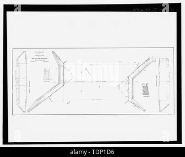 Photocopie de dessins, plans de culées de pont n° 79B à Washington et principal Sts., South Norwalk, N.Y. Div., N.Y., N.H. et H.R.R., datée du 22 novembre 1895. Original sur fichier avec Metro North Commuter Railroad. - Pont de chemin de fer de South Norwalk, South Main et rues de Washington, Norwalk, comté de Fairfield, CT Banque D'Images