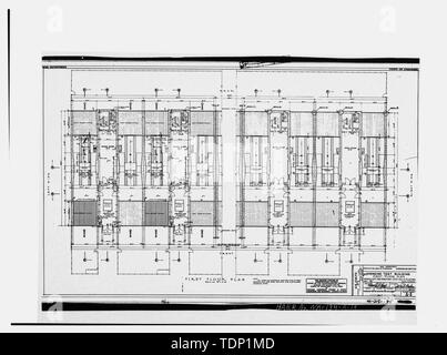 Photocopie de dessin technique, Mai, 1941 (dessin original situé à Fairchild Air Force Base, le génie civil du bâtiment, du Génie Civil vault). Cellule de contrôle moteur. PLAN DU PREMIER ÉTAGE, À DROITE ET GAUCHE DES PORTIONS, les cellules d'essai de 5 à 12 ans. - Fairchild Air Force Base, la cellule de contrôle moteur, près de intersection de Arnold Street et George Street, Spokane, Comté de Spokane, WA Banque D'Images