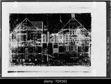 Photocopie de dessin (mesurée à partir des fichiers de Josselyn et Taylor, architectes, Cedar Rapids, Iowa) Josselyn et Taylor, architectes 1890 (les sections "FEUILLE NUMÉRO 11') - Iowa State University, Morrill Hall, Morrill Road, Ames, IA, Story County Banque D'Images