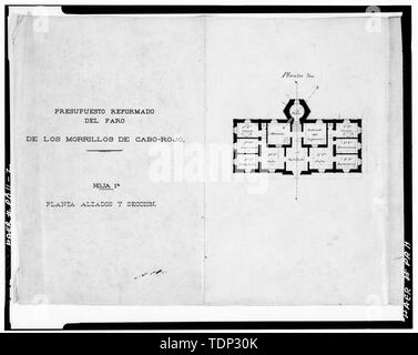 Photocopie de dimensions mesurées, ca. 1881 ; plan d'étage de lighthouse - Faro de los Morillos de Cabo Rojo, Los Morillos de Cabo Rojo, Cabo Rojo, Cabo Rojo Municipio, communication ; département du commerce ; Commission ; phare central Sautter, Lemmonier, et Cie ; Murphy, Kevin, émetteur ; Morales, Luis, photographe ; Nistal-Moret, Benjamin, historien Banque D'Images