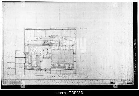 Photocopie de plan directeur (d'origine dans les fichiers HABS) Thomas W. Lamb, architecte 15 juillet 1926 sections transversales, à l'EST ET L'OUEST - B. F. Keith Memorial Theater, 539 Washington Street, Boston, MA ; le comté de Suffolk, agneau, Thomas W ; Keith, Benjamin Franklin Banque D'Images