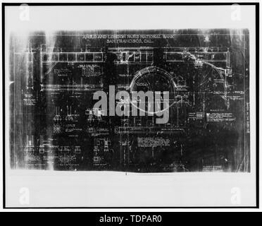 Photocopie de dimensions (localisation de l'original inconnu) Albert Pissis, Architecte, date inconnue ACIER DÉTAILS - Anglo et Londres Paris National Bank, l'un Sansome Street, San Francisco, Comté de San Francisco, CA Banque D'Images
