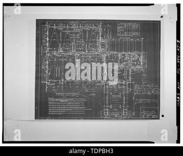 Photocopie de dessin (plan d'origine de Type Spécial Service Station en possession de la base aérienne MacDill, Génie Civil, Tampa, Floride, 1941 dessins d'architecture par la Standard Oil Company Service Technique de Louisville, KY) - La base aérienne MacDill, Station Service, 7303 boucle d'Accrochage Drive, Tampa, Hillsborough County, FL Banque D'Images