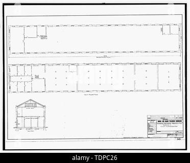 Photocopie de dessin (c'est toujours une 8 x 10 copie d'un négatif 8 x 10 ; 1917 le dessin architectural original situé au bâtiment n° 458, NAS Pensacola, Floride) le bâtiment N° 1, DES PLANS D'ÉTAGE ET DE L'article, feuillet no 1 - U.S. Naval Air Station, navire atelier de menuiserie, 368, avenue du Sud, Pensacola Escambia Comté, FL Banque D'Images