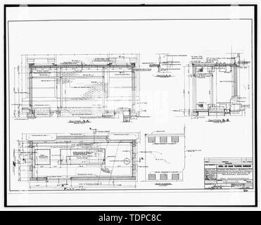 Photocopie de dessin (c'est toujours une 8 x 10 copie d'un négatif 8 x 10 ; 1954 dessin architectural original situé au bâtiment n° 458, NAS Pensacola, Floride) Rénovation de l'électricité et de services dans le bâtiment n° 45 transformateur, feuille 3 de 3 - U.S. Naval Air Station, l'équipement des magasins et des bureaux, 206, avenue du Sud, Pensacola Escambia Comté, FL Banque D'Images