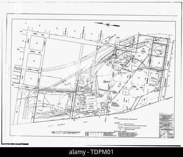 Photocopie de l'encombrement (à partir de la gare "L" pour les fichiers Office, Portland, Oregon) Portland General Electric en chambre dessin, c.1960 GÉNÉRAL PLAN DU SITE STATION DE 'L' - Portland General Electric Company, Station L, 1841 rue de l'eau du sud-est, Portland, comté de Multnomah, ou Banque D'Images