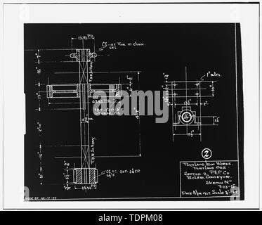 Photocopie de l'encombrement (à partir de la gare "L" pour les fichiers Office, Portland, Oregon) Portland Iron Works, l'entrepreneur, l'article 1927 -2 DU CONVOYEUR QUI A ÉTÉ INSTALLÉ AU SERVICE CHAUDIÈRES - Portland General Electric Company, Station L, 1841 rue de l'eau du sud-est, Portland, comté de Multnomah, ou Banque D'Images