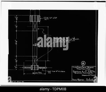 Photocopie de l'encombrement (à partir de la gare "L" pour les fichiers Office, Portland, Oregon) Portland Iron Works, l'entrepreneur, l'article 1927 -6 DU CONVOYEUR QUI A ÉTÉ INSTALLÉ AU SERVICE CHAUDIÈRES - Portland General Electric Company, Station L, 1841 rue de l'eau du sud-est, Portland, comté de Multnomah, ou Banque D'Images