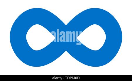 Symbole de l'infini. Représentant le concept d'infini, sans limites et sans fin des choses. Illustration de Vecteur