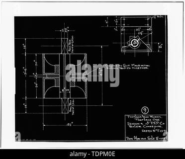 Photocopie de l'encombrement (à partir de la gare "L" pour les fichiers Office, Portland, Oregon) Portland Iron Works, l'entrepreneur, l'article 1927 -9 DU CONVOYEUR QUI A ÉTÉ INSTALLÉ AU SERVICE CHAUDIÈRES - Portland General Electric Company, Station L, 1841 rue de l'eau du sud-est, Portland, comté de Multnomah, ou Banque D'Images