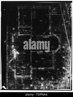 Photographie de dessin tiré de la possession de la Division de l'ingénierie de la direction de l'ingénierie et de l'habitation, Arsenal Watervliet, New York. PLAN clair, sans date. - Watervliet arsenal, bâtiment n° 2, Bricker Lane, South de Stewart Road, Watervliet, comté d'Albany, NY Banque D'Images