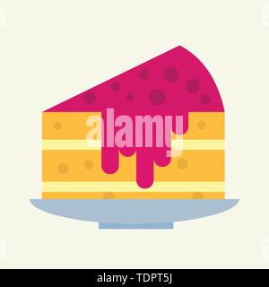 Tranche de gâteau vector illustration Illustration de Vecteur