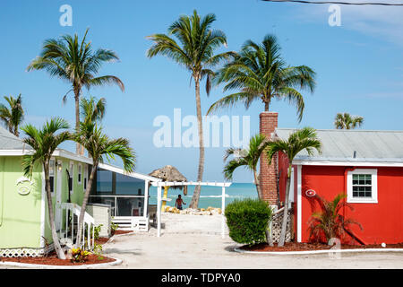 Sanibel Island Florida, Castaways Beach & Bay Water Cottages, Resort, hôtel hôtels hébergement inn motels motels, plages de plage, gite front de mer coloré, pal Banque D'Images