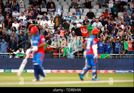 L'Afghanistan lors de la ICC Cricket World Cup phase groupe match à Old Trafford, Manchester. Banque D'Images