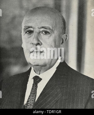 Portrait du dictateur espagnol Francisco Franco, Madrid 1970 Banque D'Images