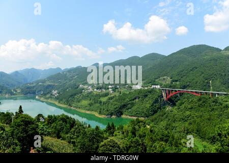 Décor d'Nanlido Enshizhou en pont, la province du Hubei Banque D'Images