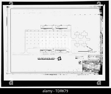 Copie photographique du dessin de construction 1958 (dessin original situé dans le bâtiment 301, Offutt AFB, Bellevue, Nebraska). Déflecteur de souffle plan de clôture. - Offutt Air Force Base, à la recherche de poste de commandement aéroporté de verre, déflecteur de souffle des clôtures, au nord-est et au sud-ouest de l'aire opérationnelle Projet Looking Glass, quartier historique, Bellevue, Sarpy Comté, NW Banque D'Images