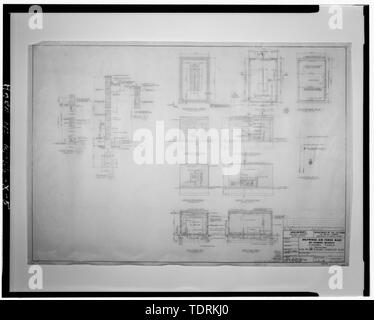 Photocopie de plan de construction, en date du 29 octobre 1958, Giffels et Rossetti, Detroit, en possession de la Base de Selfridge Museum, Mt. Clemens, Michigan. Groupe électrogène de secours, de l'architecture du bâtiment ; PLAN, élévations, article, fiche 2 sur 12, LE DESSIN NO SLF-800-045. - Selfridge Field, Bâtiment n° 98, au sud de la rampe de l'Est, à l'est de la voie de circulation F, Mount Clemens, comté de Macomb, MI Banque D'Images