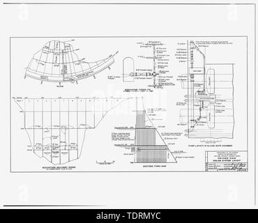 Copie photographique du dessin de construction d'origine en date du 25 août 1932 (du groupe d'enregistrement 115, Denver Branche de la National Archives, Denver). OWYHEE BARRAGE ; SYSTÈME DE REFROIDISSEMENT MISE EN PAGE. - Owyhee barrage, à travers Owyhee River, Nyssa, comté de Malheur, ou Banque D'Images