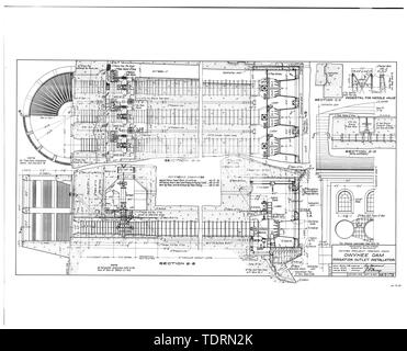 Copie photographique du dessin de construction d'origine du 13 septembre 1930 (du groupe d'enregistrement 115, Denver Branche de la National Archives, Denver). OWYHEE BARRAGE ; prise d'IRRIGATION DE L'INSTALLATION. - Owyhee barrage, à travers Owyhee River, Nyssa, comté de Malheur, ou Banque D'Images