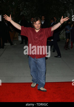 27 févr., 2002 ; West Hollywood, CA, USA ; acteur Jack Black @ Sony Music Grammy-post a tenu @ Morton's. (Crédit Image : © Chris Delmas/Zuma sur le fil) Banque D'Images