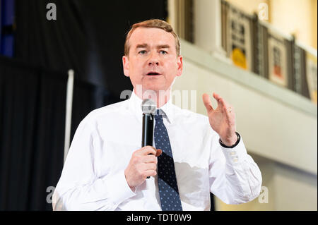 Washington, United States. 17 Juin, 2019. Le sénateur américain Michael Bennett (D-CO) prenant la parole à la population pauvre du droit moral de l'Action Congress qui aura lieu à la Trinity Washington University à Washington, DC Le 17 juin 2019. Credit : SOPA/Alamy Images Limited Live News Banque D'Images