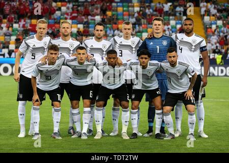 Udine, Italie. 17 Juin, 2019. firo : 17.06.2019, Fuvuball, International, l'UEFA U21 Championnat d'Europe 2019, 1er match de l'Allemagne, le Danemark, l'Allemagne, l'Allemagne, DFB, GER, Teamfoto | Conditions de crédit dans le monde entier : dpa/Alamy Live News Banque D'Images