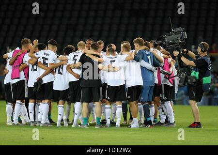 Udine, Italie. 17 Juin, 2019. firo : 17.06.2019, Fuvuball, International, l'UEFA U21 Championnat d'Europe 2019, 1er match de l'Allemagne, le Danemark, l'Allemagne, l'Allemagne, DFB, GER, escroqueries, figure d'ensemble | Conditions de crédit dans le monde entier : dpa/Alamy Live News Banque D'Images