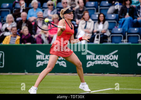 BIRMINGHAM, ANGLETERRE 18 juin Dayana Yastremska (Ukraine) au cours de sa ronde de 32 match avec Julia Goerges (Allemagne) au cours de la Nature Valley Classic Tennis Tournament à Edgbaston Priory Club, Birmingham le lundi 17 juin 2019. (Crédit : Andy Whitehead | MI News) Credit : MI News & Sport /Alamy Live News Banque D'Images