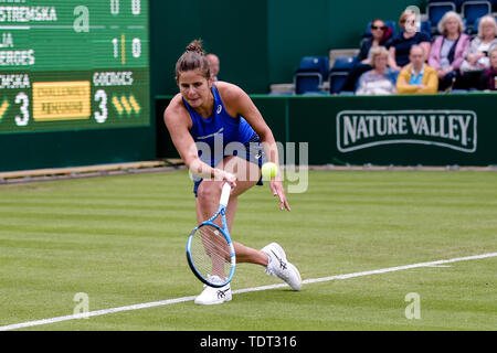 BIRMINGHAM, ANGLETERRE 18 juin Julia Goerges (Allemagne) au cours de sa ronde de 32 match avec Dayana Yastremska (Ukraine) au cours de la Nature Valley Classic Tennis Tournament à Edgbaston Priory Club, Birmingham le lundi 17 juin 2019. (Crédit : Andy Whitehead | MI News) Credit : MI News & Sport /Alamy Live News Banque D'Images